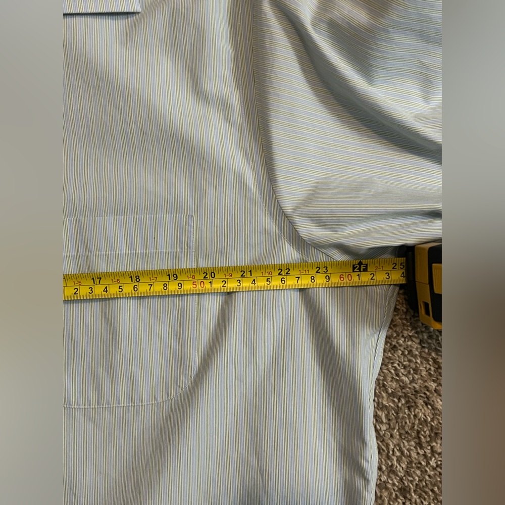Brooks Brothers Pale Blue with Yellow Dress Shirt All Cotton. - Picture 6 of 9